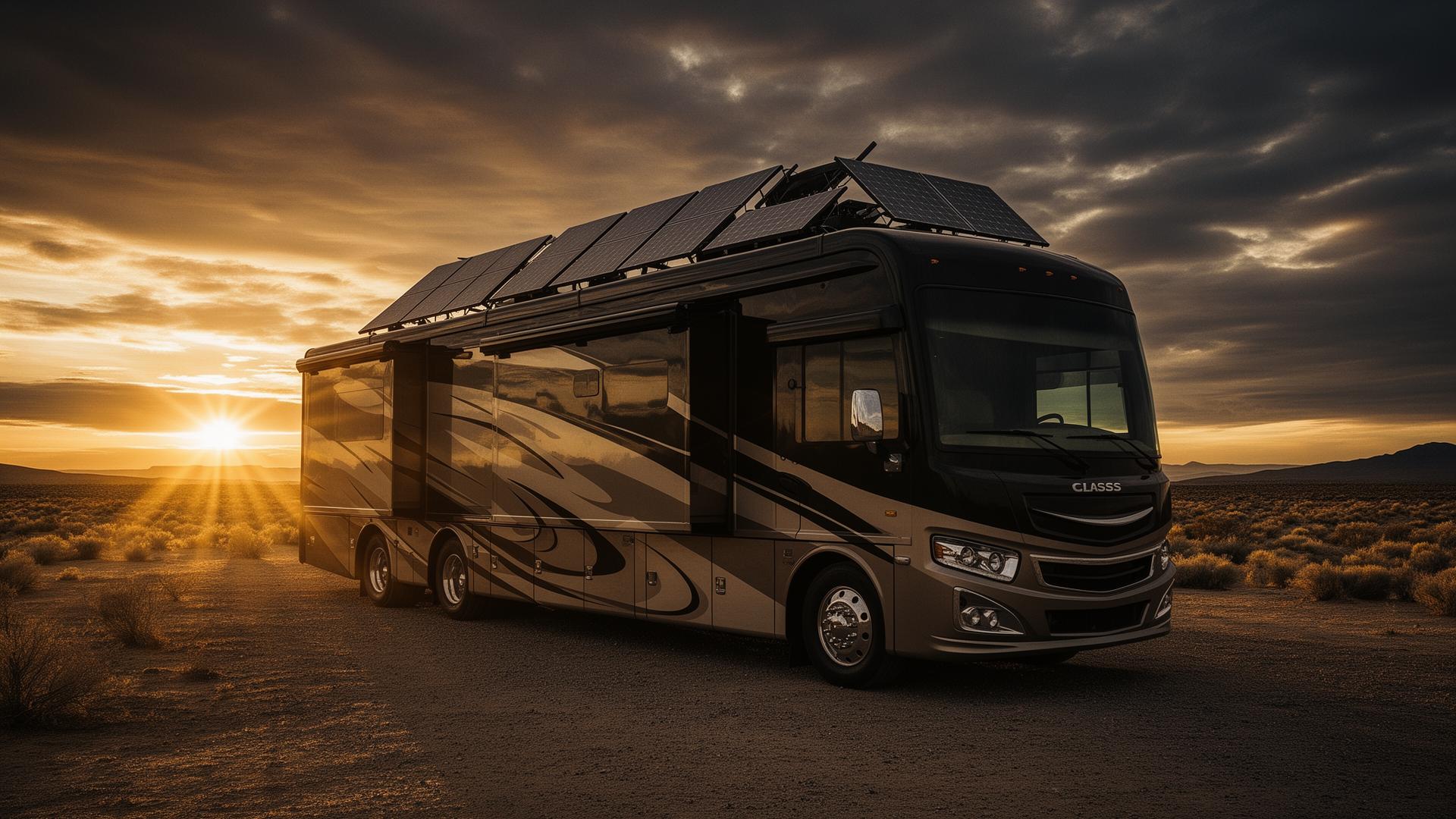 RV with rooftop solar installation in Central Florida
