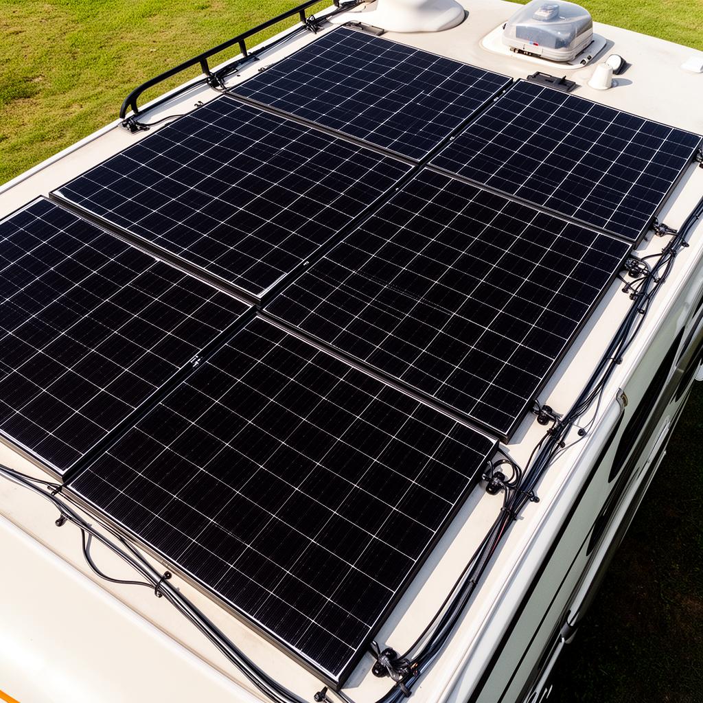 Clean rooftop solar array install